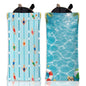 GLOBLELAND 2 Pcs Summer Soft PU Leather Glasses Bag for Sunglasses Watches Phones Makeup Brushes - color: Swimming Pool