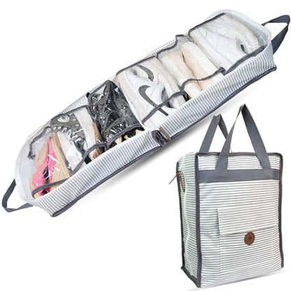 Shoe Bag for Travel, Portable Shoe Organizer, Storage Bag, Shoe Tote Bag for Women and Men - style: Stripe