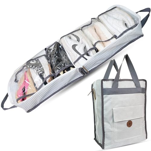 Shoe Bag for Travel, Portable Shoe Organizer, Storage Bag, Shoe Tote Bag for Women and Men - style: Stripe