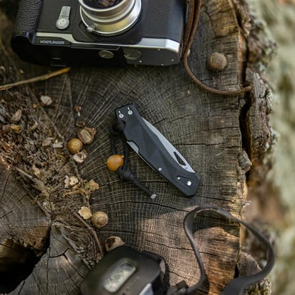 Gerber Gear LST - EDC Pocket Knife - Survival Tactical Tool for Travel, Camping & Outdoor Adventure - Lightweight & Compact Folding Knife - Stainless Steel Blade - Black - color: Black