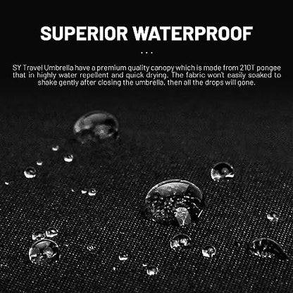 SY COMPACT Travel Umbrella - Windproof Automatic Compact Umbrella for Rain, Lightest 8-Rib, Small, Strong & Portable, Durable Grip, Fits Backpack & Car, Factory Direct (UV Available) - color: Dark green