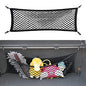 Double-Layer Trunk Cargo Elastic Net for SUV, 35"x11" Stretch to 65"x25" for Car Organizer Heavy Duty with Hooks - size: 35X11 inch