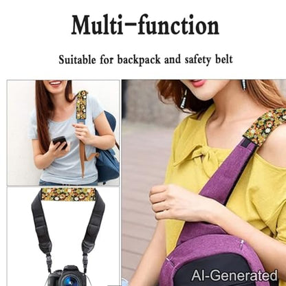 Cute Daisy Safety Belt Cover Shoulder Safety Strap Covers Pads 2 Piece Comfortable Driving Easy to Install Protect You Neck And Shoulder From The Seat Belt Rubbing - color: Cute Daisy