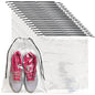 100 Pcs Shoe Bags for Travel,Large Transparent Travel Shoe Bags for Packing,Clear Plastic Drawstring Bag Shoe Dust Bags,Portable Shoes Organizers Pouch with Rope for Men and Women - size: 100
