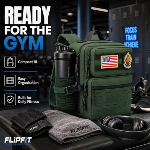 9L Mini Tactical Backpack for Men Women,Small Military Tactical Backpack for Sport,Gym,Hiking,Travel,Camping (Army Green) - color: Army Green