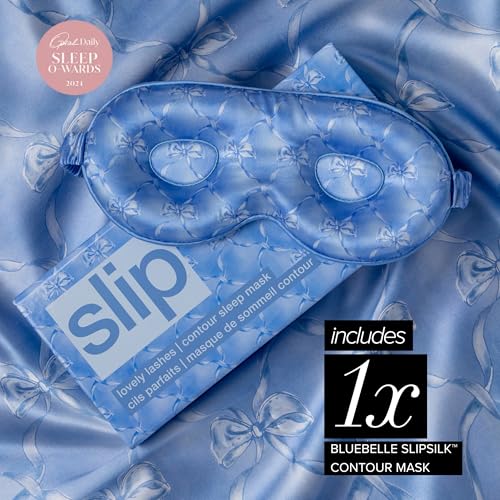 slip Pure Silk Contour Sleep Mask: Protect Your Delicate Lashes with Our Innovative, Lash-Friendly Design. Experience Uninterrupted Beauty Sleep with Slipsilk™ Comfort, 1 Contour Mask, Bluebelle - color: Bluebelle