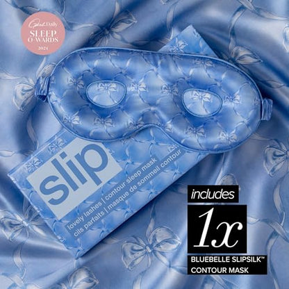 slip Pure Silk Contour Sleep Mask: Protect Your Delicate Lashes with Our Innovative, Lash-Friendly Design. Experience Uninterrupted Beauty Sleep with Slipsilk™ Comfort, 1 Contour Mask, Bluebelle - color: Bluebelle