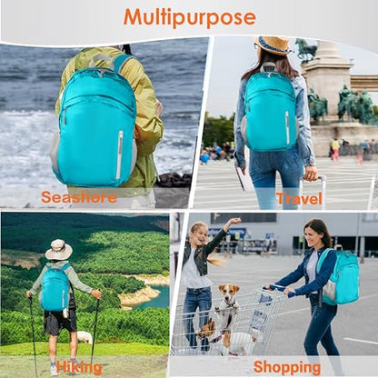 Waterproof Foldable Backpack Dry Storage Lightweight Daypack 35L Outdoor Backpack for Beach Men Women Sky Blue - color: Blue3