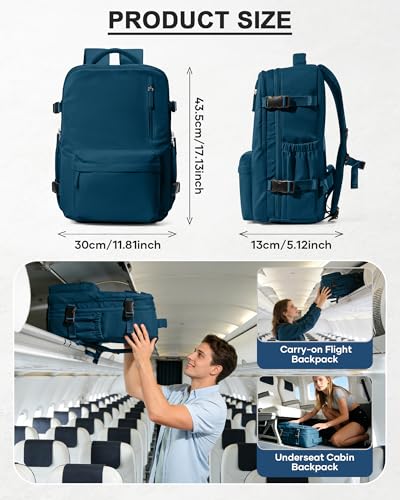 Vacuum Seal Backpack for Travel with Air Pump Compression Daypack Personal Item Carry on Flight Approved Vacpack Laptop Space Saver Bags Storage with Vacuum System Travel Bag Women Men PeacockBlue - color: A7-peacockblue