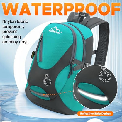 sunhiker Small Hiking Backpack Women Men 20L Lightweight Travel Backpack Daypack Casual Backpack For Cycling Outdoor Camping - color: Aqua Green