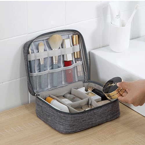 Organizer Case Small Electronic Devices USB Charger Accessories Mouse Phone Cable SD Power Bank Earphone - color: Large-Deep Blue