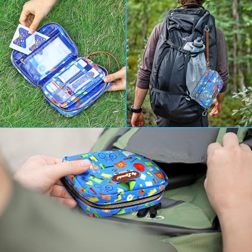Portable Travel First Aid Kit for Kids and Adults, 143 Pieces All-Purpose Emergency First Aid Kit for Home, Car, Diaper Bag, Survival, Camping, Hiking, and More - color: Multicolored