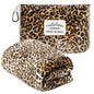 Carstens, Inc. Travel Blanket, Premium Compact 2-in-1 Airplane Blanket/Pillow, Leopard Print - color: Leopard Print