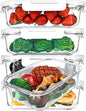 [5-Packs, 36 Oz.] Glass Meal Prep Containers with Locking Lids Glass Food Containers,Airtight Lunch Container,Microwave, Oven, Freezer and Dishwasher (4.5 Cup, White) - color: White