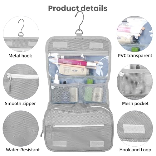 8 Set Expandable Compression Packing Cubes for Suitcases Travel Essentials Carry On Waterproof Storage Bag With Dry And Wet Separation Grey - color: Grey