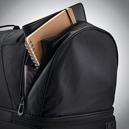 Samsonite Andante 2 Wheeled Duffel Bag – 32-Inch Durable Rolling Luggage with Inline Skate Wheels, Push-Button Handle & Spacious Compartments – Travel-Friendly and Lightweight - All Black - color: All Black, size: 32-Inch