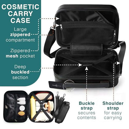 TRAVELARIM Luggage Sets 3 Piece, 20 Inch Carry on Luggage and 28 Inch Suitcases with Wheels Spinner, Durable Hard Shell Suitcase Set, Expandable Travel Suitcase, Jet Black - color: Jet Black, size: 3 Piece Set (20"/28")