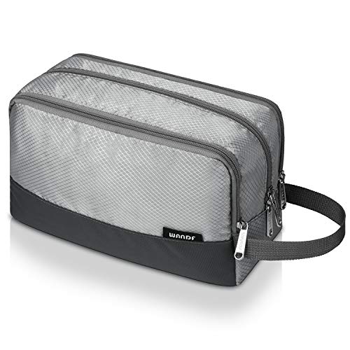 Toiletry Bag for Men Hanging Dopp Kit Water Resistant Shaving Bag Small Toiletry Bag for Traveling (Grey) - color: Grey