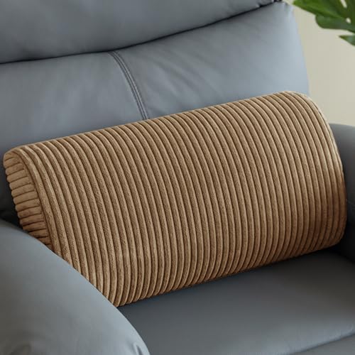 HIGOGOGO Lumbar Support Pillow for Recliner Chair/Accent Chair/Couch, Memory Foam Back Support Cushion for Elderly, Recliner Cushions for Back Rest, Pain Relief, Reading, Washable Cover, Coffee - color: Coffee, size: 20"x10"x4"