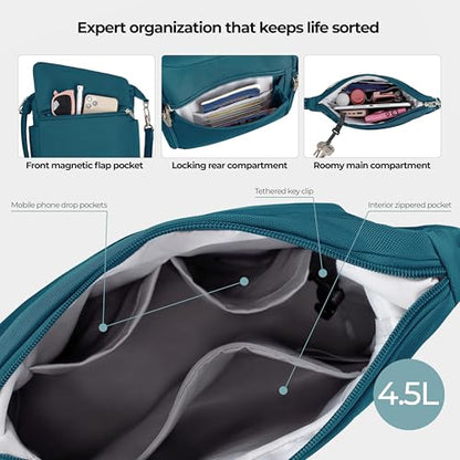 Travelon Anti-Theft Classic Messenger Bag - color: Teal