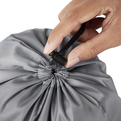 PALTERWEAR Drawstring Bag with Toggle - Nylon Cinch and Ditty Pouch Six-Pack (Gray, 6 x 8 Inch, Set of 6) - color: Gray, size: 6 x 8 Inch