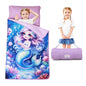 Lasoftan Toddler Nap Mat with Pillow and Blanket, Extra Large Rolled Napping Mats,Slumber Bags for Boys Girls,Kids Sleeping Bag for Daycare, Preschool Travel Camping - color: Blue Mermaid