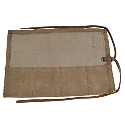 Hide & Drink, Waterproof Waxed Canvas Travel Watch Roll Organizer with 4 Slots, Easy Carry On Watchlover Storage, Handmade Travel Case, Fatigue - color: Fatigue