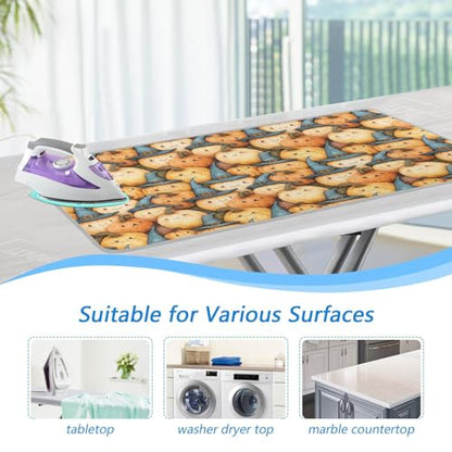 Cute Pumpkin Halloween Ironing Mat for Table top Portable Ironing Pad Blanket for Washer Dryer Countertop Travel - color: Cute Pumpkin Halloween
