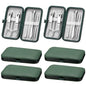 Hanaive 6 Set Manicure Set 48 Pcs Nail Clippers Pedicure Kit Gift for Fathers Day 8 in 1 Stainless Steel Grooming Kit Professional Nail Care Tools with Luxurious Travel Case for Men Women - color: Green