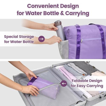 Cambond Spirit Airlines Personal Item Bag 18x14x8 Inch - 30L Lightweight Personal Item Travel Bag with Shoulder Strap for Short Trip, Compact Underseat Foldable Travel Duffel Carry on Bag