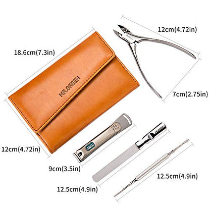 4 Pcs Manicure Set, Pedicure Sets, Nail Clipper Stainless Steel Professional Nail Cutter with Travel Case - color: 4count