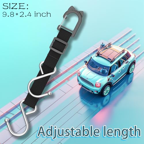Car Seat Headrest Hooks, 2 Packs | S-Shaped Heavy-Duty Metal Hooks, Headrest Hooks, Safe and Anti Robbery - style: DS2