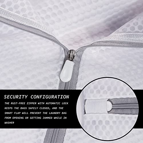 SUERIV Extra Large Honeycomb Mesh Laundry Bag125gsm Net Fabric Durable and Reusable Delicate Wash Bag,Travel Organization Bag for Lingerie,Clothes,Jeans,Bath Towel,Sock (2Large, 3Medium) - size: Set of 5 (2 Large + 3 Medium)
