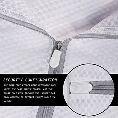 SUERIV Extra Large Honeycomb Mesh Laundry Bag125gsm Net Fabric Durable and Reusable Delicate Wash Bag,Travel Organization Bag for Lingerie,Clothes,Jeans,Bath Towel,Sock (2Large, 3Medium) - size: Set of 5 (2 Large + 3 Medium)