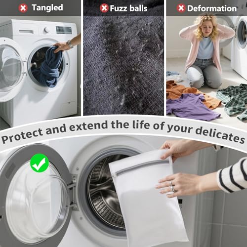 150L Laundry Bag Backpack with 3 Sizes Mesh Wash Bags and Shoulder Straps Foldable Clothes Hamper Bag with Drawstring Closure for College, Apartment, Laundromat(White) - color: White
