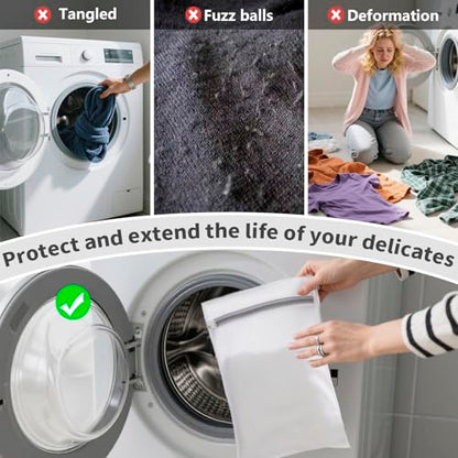 150L Laundry Bag Backpack with 3 Sizes Mesh Wash Bags and Shoulder Straps Foldable Clothes Hamper Bag with Drawstring Closure for College, Apartment, Laundromat(White) - color: White