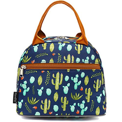 FlowFly Insulated Lunch Cooler Bag - Tote Bag Organizer for Women/Men, Cactus - color: Cactus