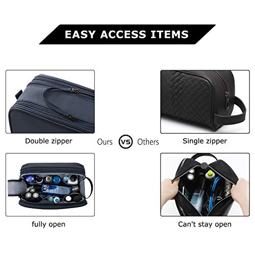 BAGSMART Toiletry Bag for Men, Travel Toiletry Organizer Dopp Kit Water-resistant Shaving Bag for Toiletries Accessories, Door Room Essentials,Navy Blue-medium - color: Navy Blue, size: Medium