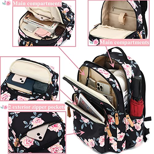 Leaper Water-resistant Cute Swan Laptop Backpack Travel Bag College Backpack Laptop Bag Satchel Water Blue - color: Water-blue-swan, size: X-Large