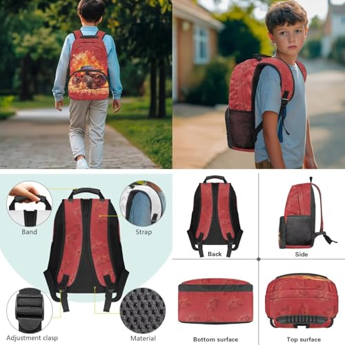 Kids Backpack Set for Boys,Off-road Vehicle School Bookbag and Pencil Case Bundle,Preschool Primary School Backpacks with Lunch Box and Pencil Case for Back to School Supplies - color: Off-road Vehicle -1