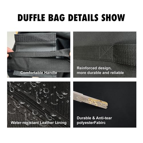 Large Travel Duffel Bag, 47 inch Sport Storage Large Zippered Bag, Sturdy & Water Resistant Made of Durable 600D Oxford Fabric for Camping & Hiking - size: 47 inch