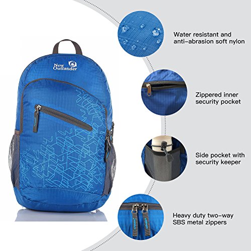 Outlander Packable Handy Lightweight Travel Hiking Backpack Daypack-Dark Blue-L - color: Dark Blue, size: 33L