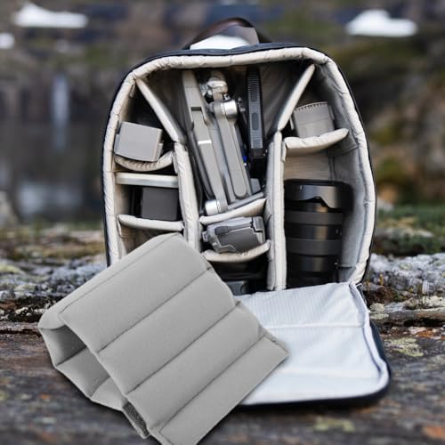 VOSAREA Camera Bag Dividers 2Pcs Shockproof Padded Insert for Camera Backpack Organizer Adjustable Bag Divider for Lens and Gear Protection 10.62 X 4.72 X 0.31 Inches - color: Grey