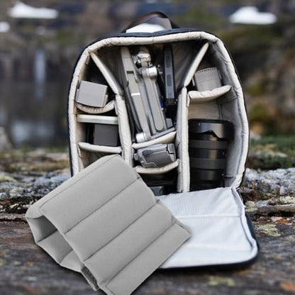 VOSAREA Camera Bag Dividers 2Pcs Shockproof Padded Insert for Camera Backpack Organizer Adjustable Bag Divider for Lens and Gear Protection 10.62 X 4.72 X 0.31 Inches - color: Grey