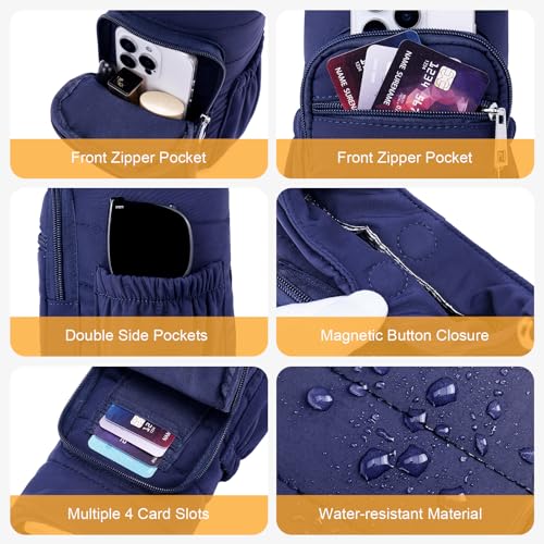 Water Bottle Bag 40 oz Crossbody Bag Insulated Carrier Purse Holder for Walking Hiking with Adjustable Strap - color: Blue