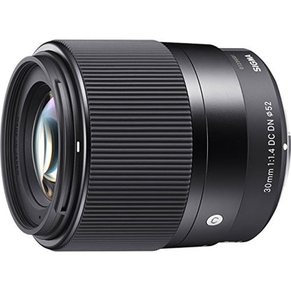 Sony a6400 Mirrorless Camera 4K APS-C Camera Body ILCE-6400B Bundle with Sigma 30mm F1.4 DC DN C Lens + Deco Gear Condenser Microphone + Travel Bag Case + Photo Video Software Kit + Accessories - style: w/ Sigma 30mm F1.4 Lens