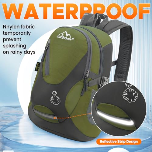 sunhiker Small Hiking Backpack Women Men 20L Lightweight Travel Backpack Daypack Casual Backpack For Cycling Outdoor Camping - color: Navy Green