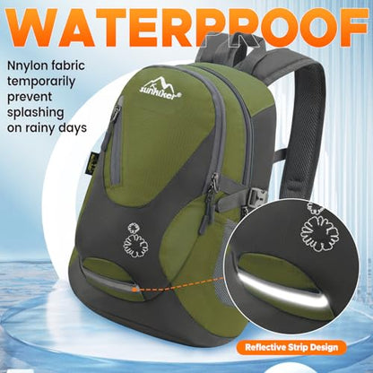 sunhiker Small Hiking Backpack Women Men 20L Lightweight Travel Backpack Daypack Casual Backpack For Cycling Outdoor Camping - color: Navy Green