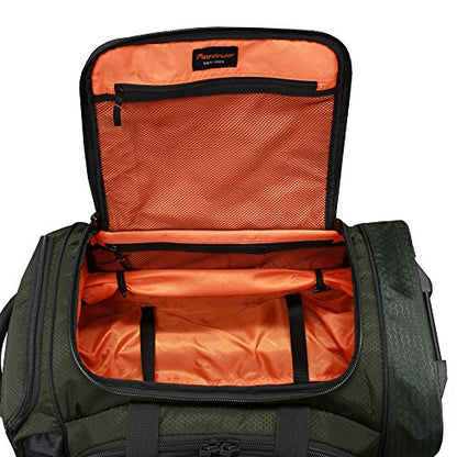 Pathfinder Gear 22 Inch Rolling Drop Bottom Duffel, Olive, One Size - color: Olive
