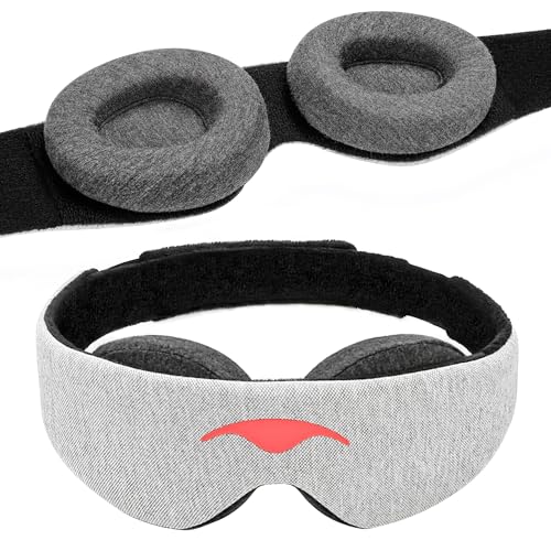 Manta Original Sleep Mask - Maximum Blackout Sleep Mask for Deep Sleep, Adjustable with Detachable Eye Cups, Zero Eye Pressure for Back & Belly Sleepers, Ideal for Travel, Shift Work & Daytime Sleep